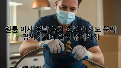 원룸 이사 용달 후기: 초보 이사도 뚝딱! 짐싸기부터 완벽 정리까지