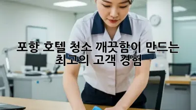 포항 호텔 청소: 깨끗함이 만드는 최고의 고객 경험